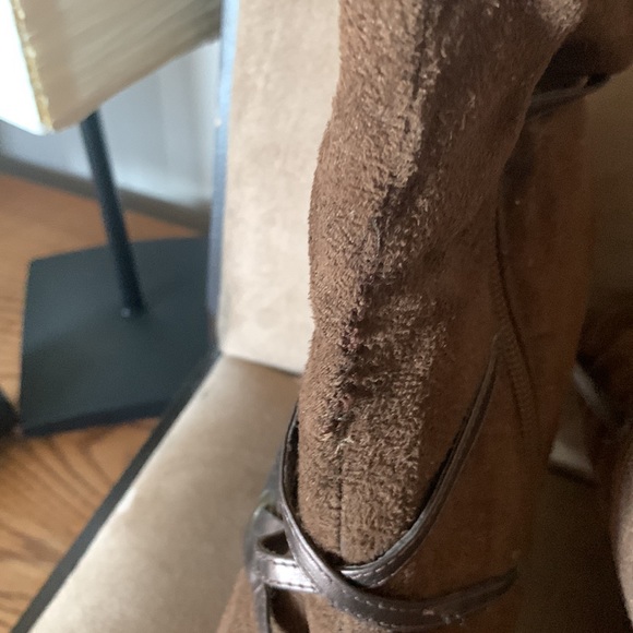 Ladies knee high ultra suede boots - Picture 6 of 9